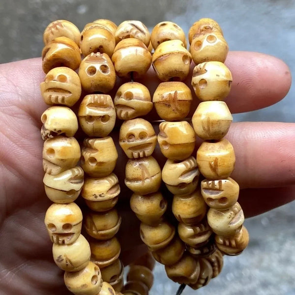 Tibetan Yak Bone Skull Beads-ToShay.org
