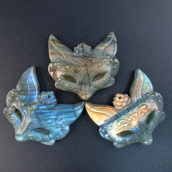 Blue Labradorite Fox Head-ToShay.org