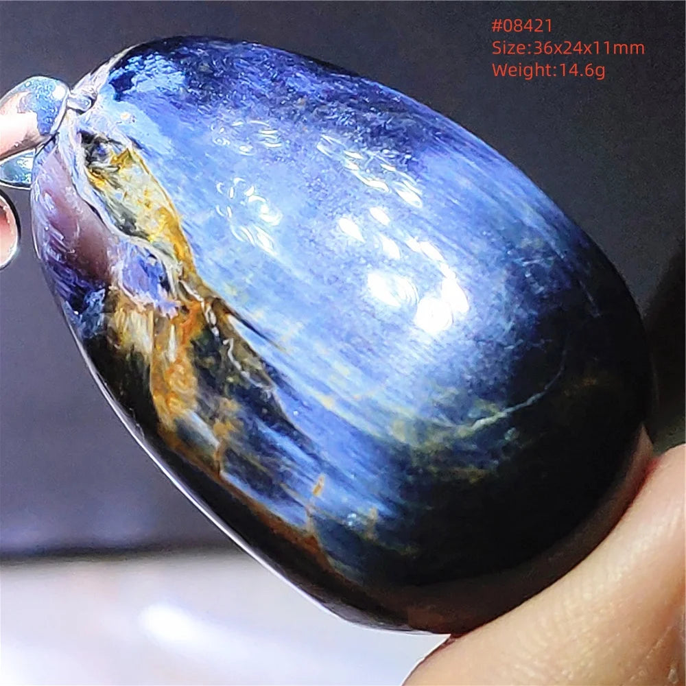 Blue Pietersite Chatoyant Pendant-ToShay.org