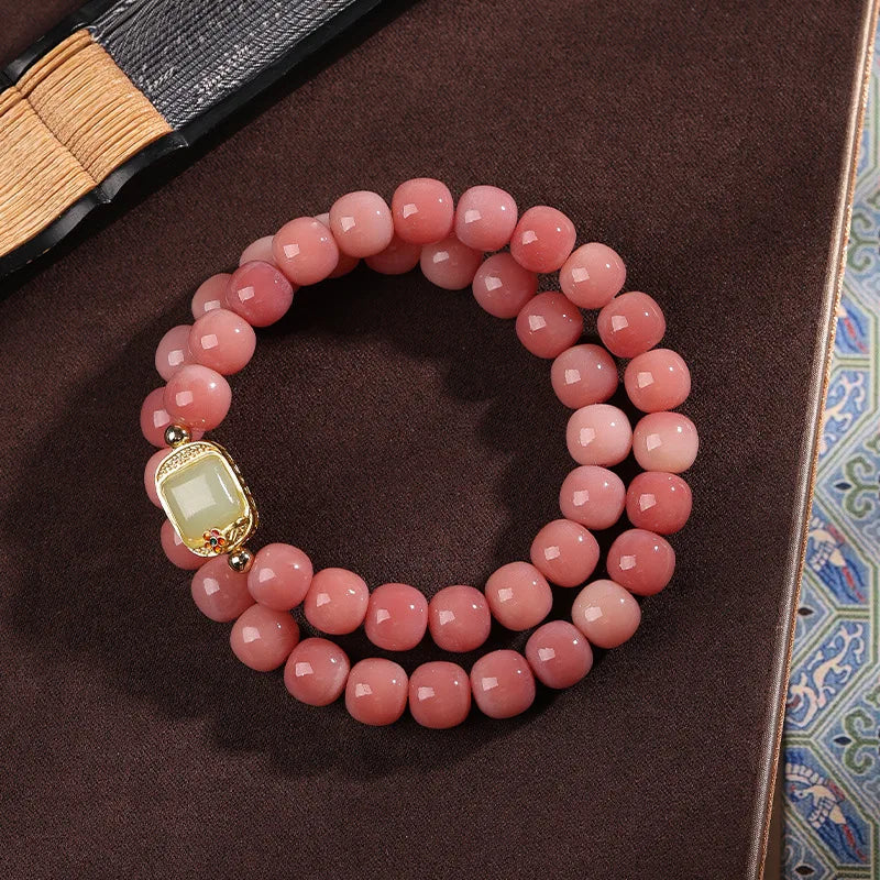 Pink Bodhi Root Bracelet-ToShay.org