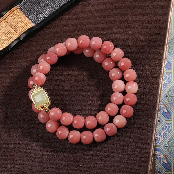 Pink Bodhi Root Bracelet-ToShay.org