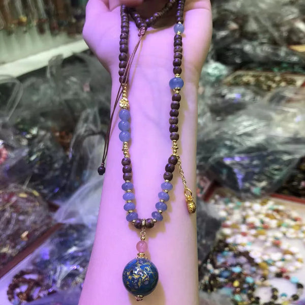 Brown Agarwood Necklace-ToShay.org