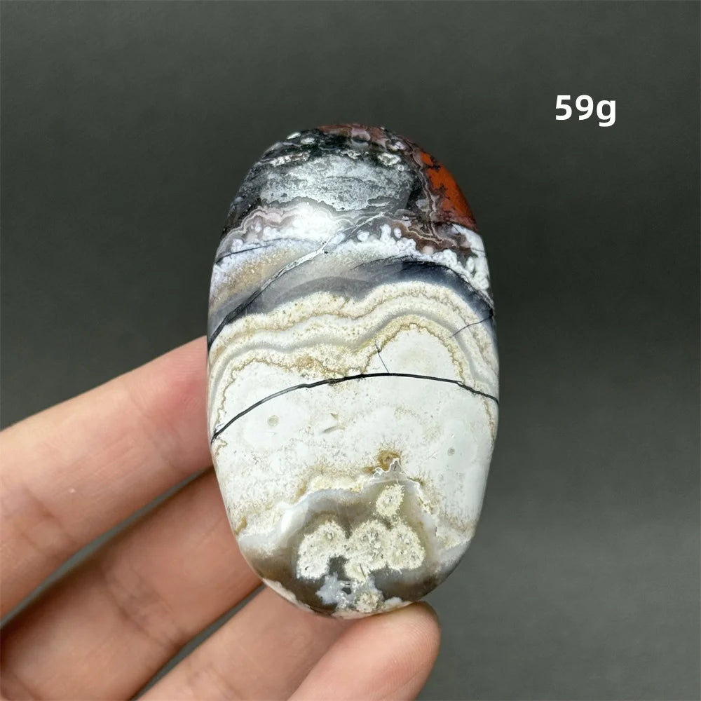 Red Agate Palm Stone-ToShay.org