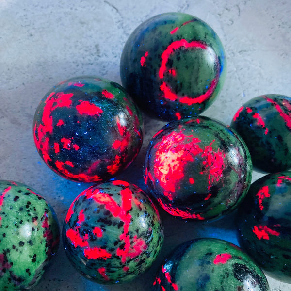 Green Ruby Zoisite Ball-ToShay.org
