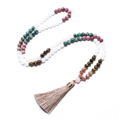 White Jade Mala Beads-ToShay.org