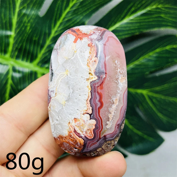 Red Crazy Agate Palm Stone-ToShay.org