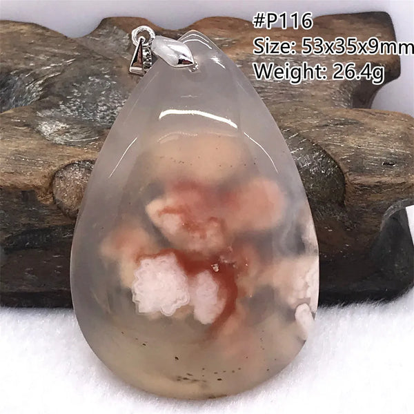 Pink Cherry Agate Pendant-ToShay.org
