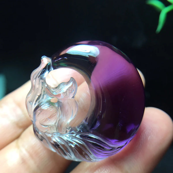 Purple Amethyst Fox Pendant-ToShay.org