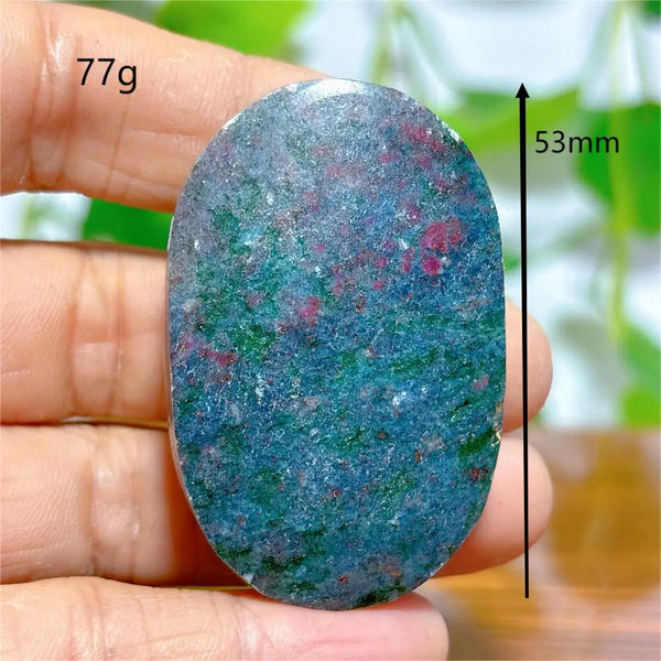 Red Ruby Zoisite Palm Stone-ToShay.org