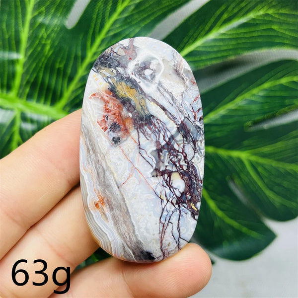 Red Crazy Agate Palm Stone-ToShay.org