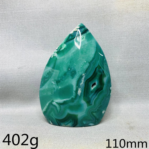 Green Cherry Blossom Agate Flame-ToShay.org