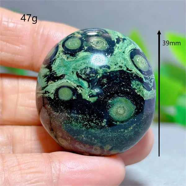 Green Malachite Palm Stone-ToShay.org