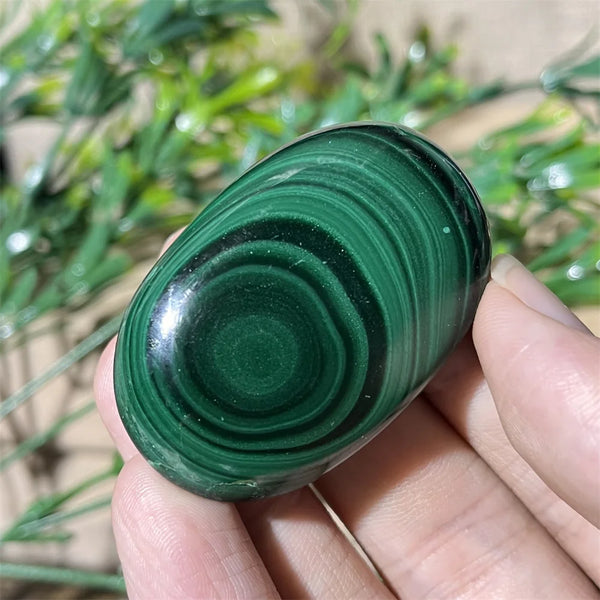 Green Malachite Palm Stone-ToShay.org
