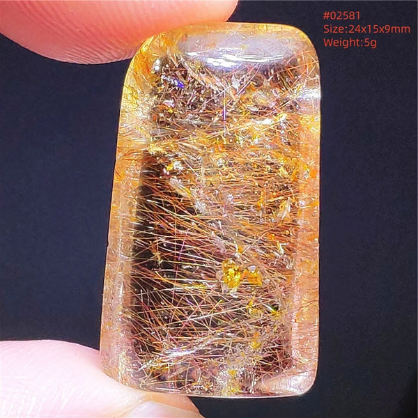 Gold Rutilated Quartz Pendant-ToShay.org