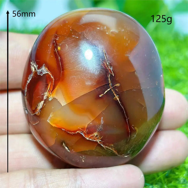 Orange Carnelian Palm Stone-ToShay.org
