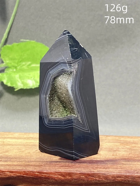 Black Striped Agate Tower-ToShay.org