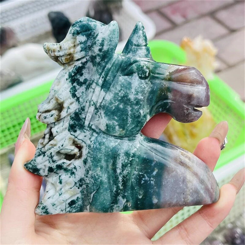 Ocean Jasper Unicorn Head-ToShay.org