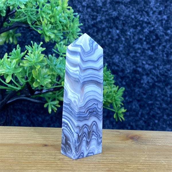 Blue Striped Agate Tower-ToShay.org