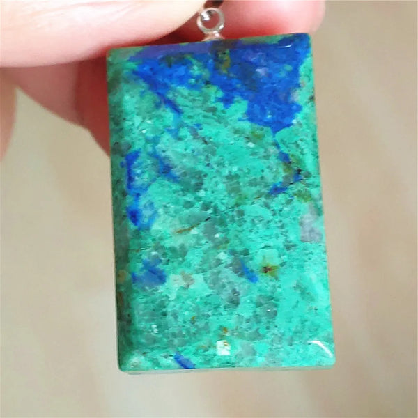Blue Azulite Malachite Pendant-ToShay.org