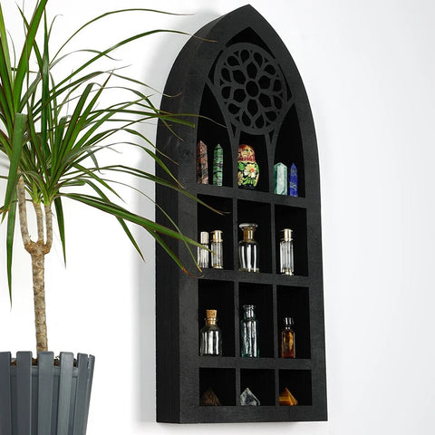 Black Arch Display Cabinet-ToShay.org