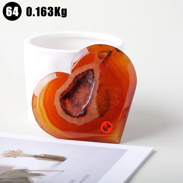 Red Agate Druzy Heart-ToShay.org