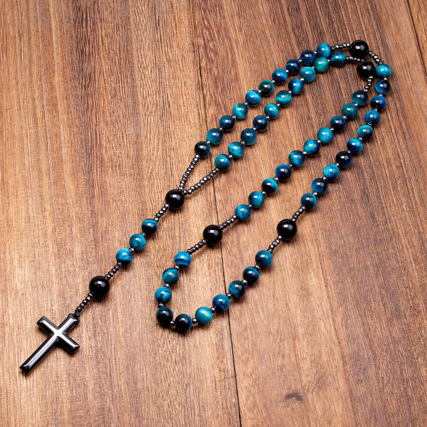 Blue Tiger Eye Rosary-ToShay.org