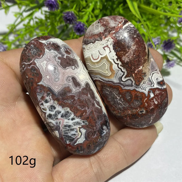 Red Agate Palm Stone-ToShay.org