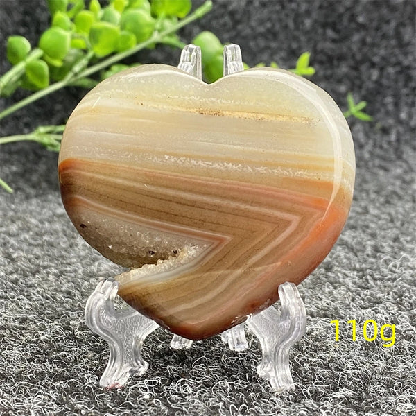 Red Agate Geode Heart-ToShay.org