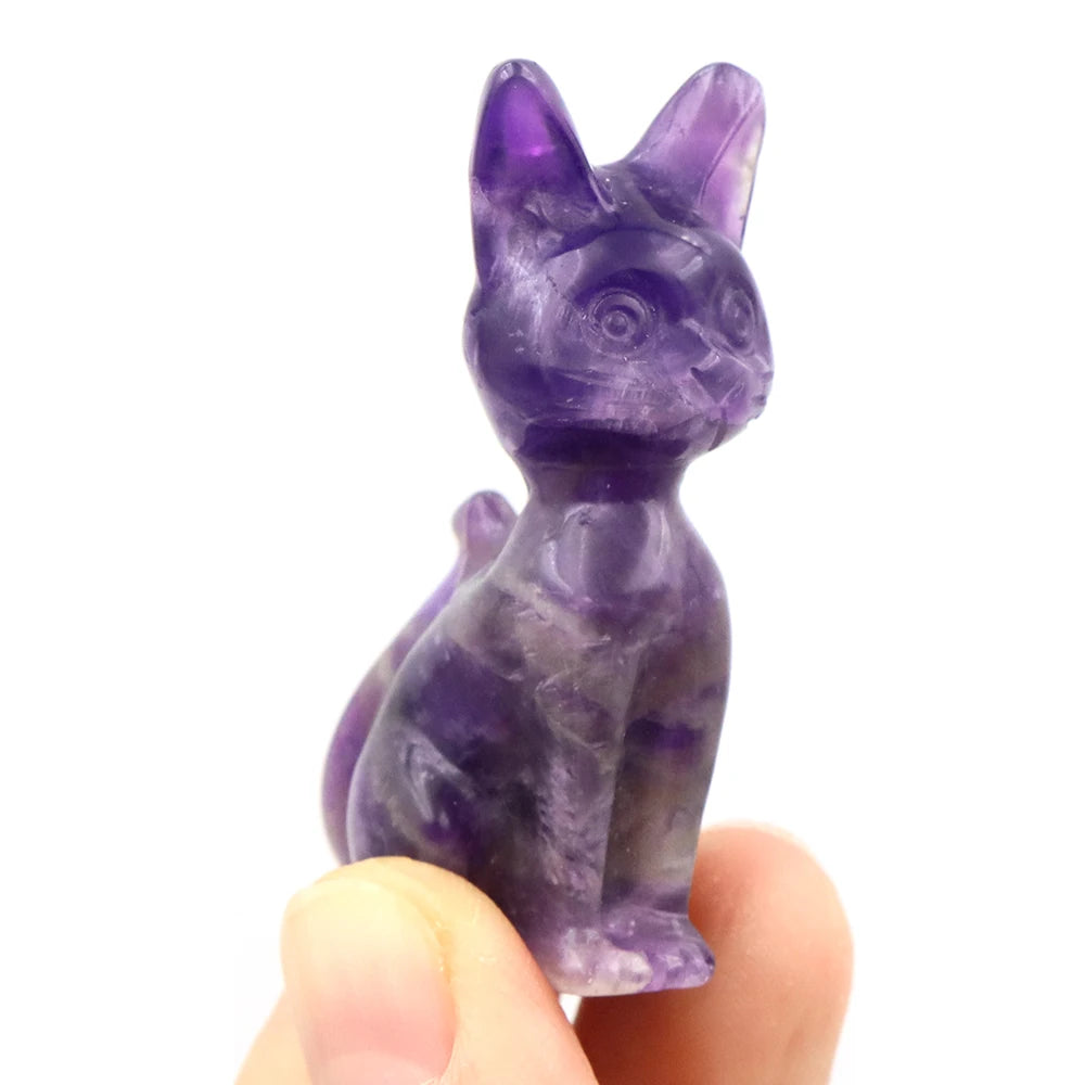 Mixed Crystal Cat Statues-ToShay.org