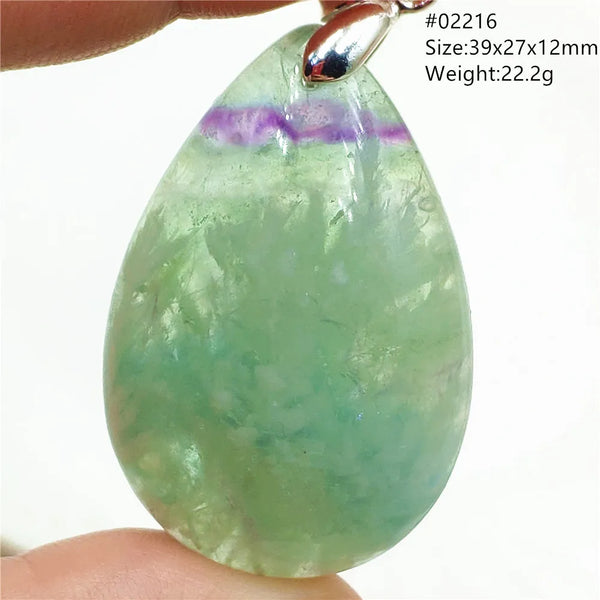 Green Blue Fluorite Pendant-ToShay.org