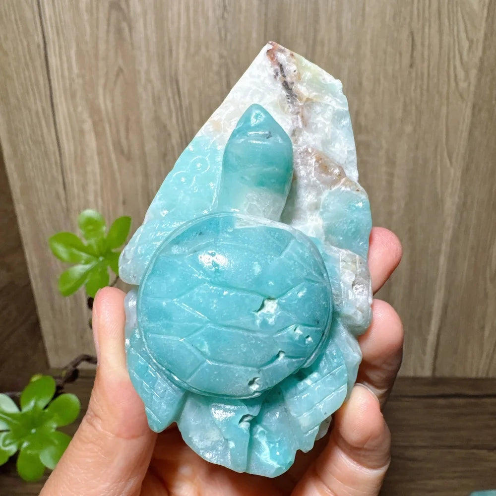 Blue Calcite Turtle-ToShay.org