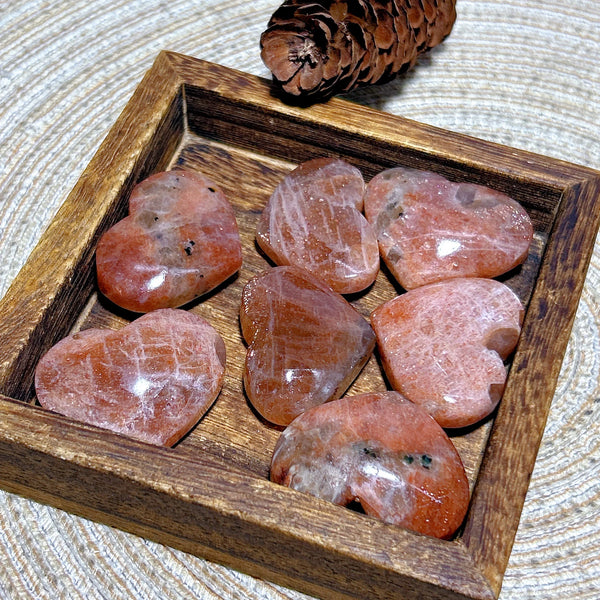 Orange Sunstone Heart-ToShay.org