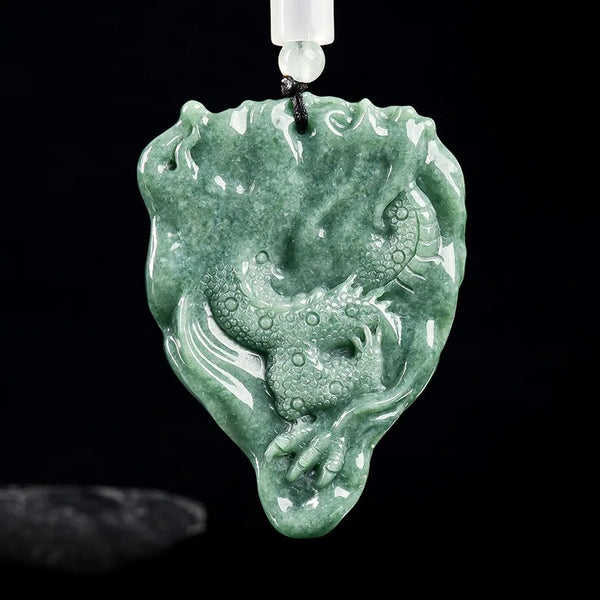 Green Jade Dragon Pendant-ToShay.org