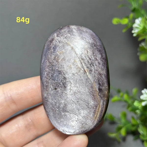 Purple Lepidolite Palm Stone-ToShay.org