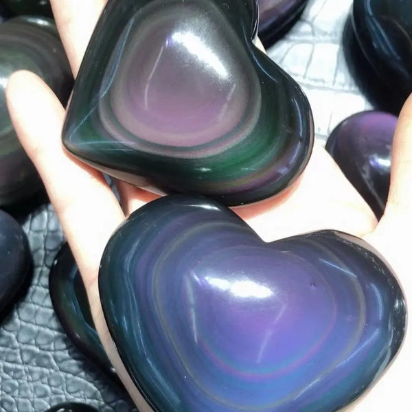 Rainbow Obsidian Heart-ToShay.org