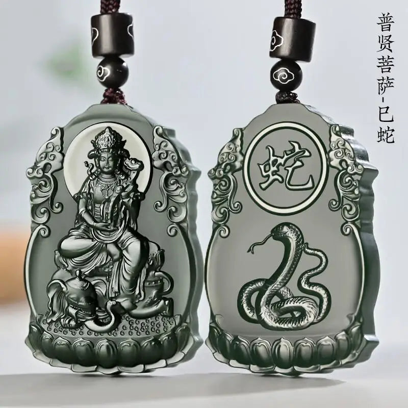Black Jade Zodiac Pendant-ToShay.org
