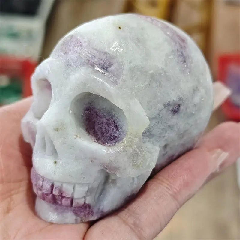 Pink Tourmaline Skull-ToShay.org