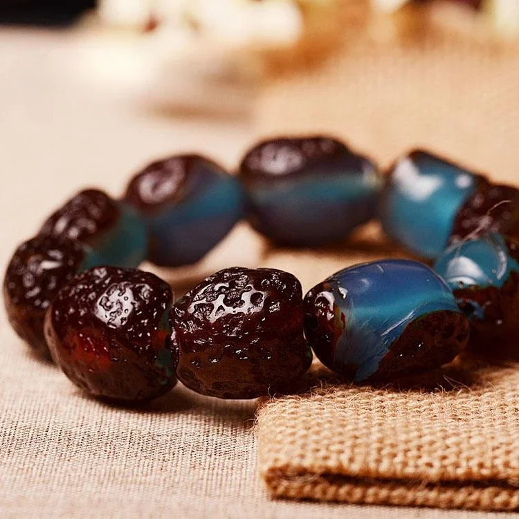 Blue Amber Bracelet-ToShay.org