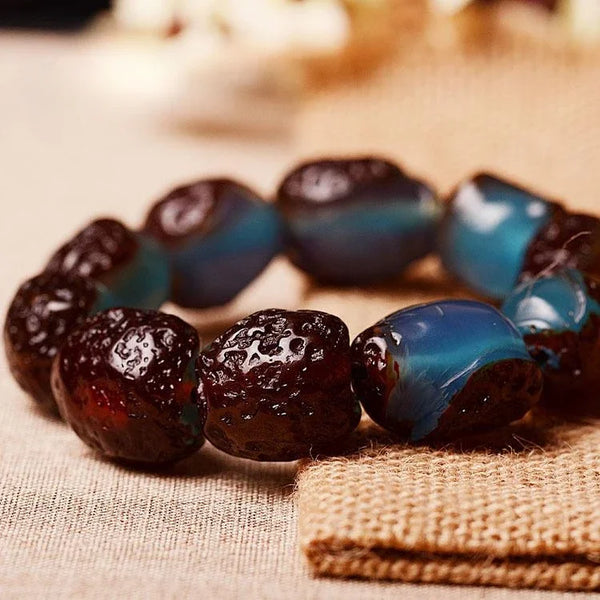 Blue Amber Bracelet-ToShay.org