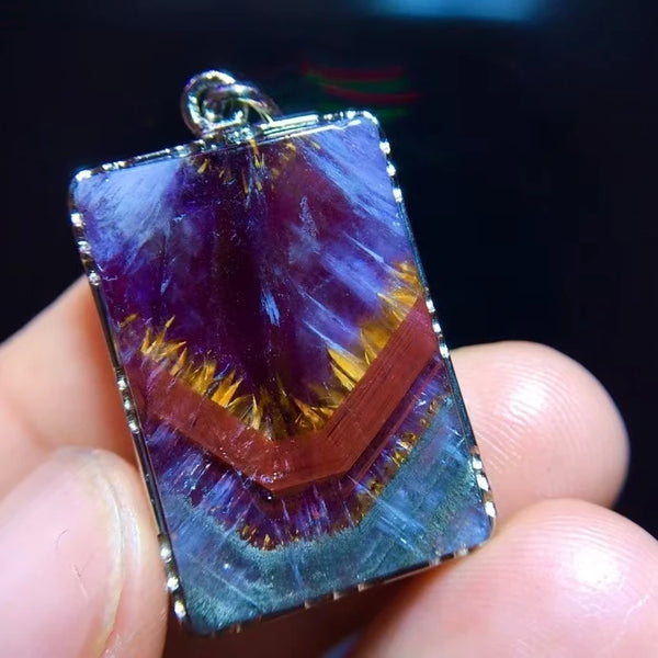 Red Auralite Cacoxenite Pendant-ToShay.org