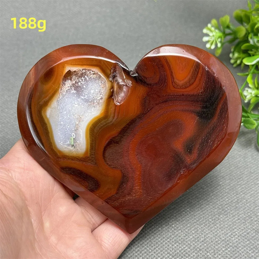 Red Agate Geode Heart-ToShay.org