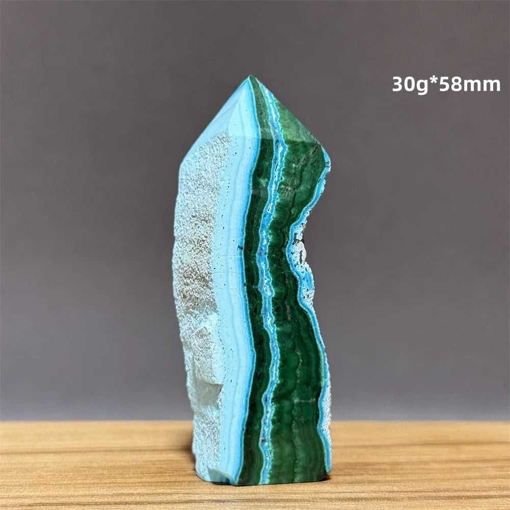 Blue Green Chrysocolla Tower-ToShay.org