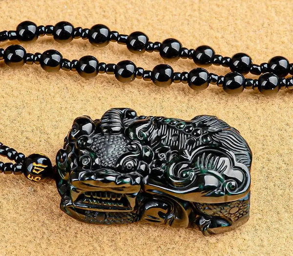 Black Jadeite Pixiu Pendant-ToShay.org