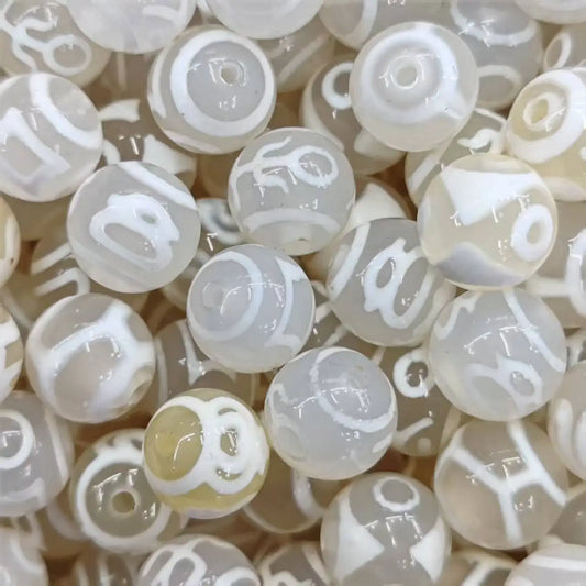 White Jade Agate Beads-ToShay.org