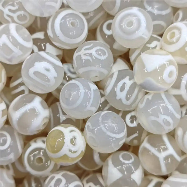 White Jade Agate Beads-ToShay.org
