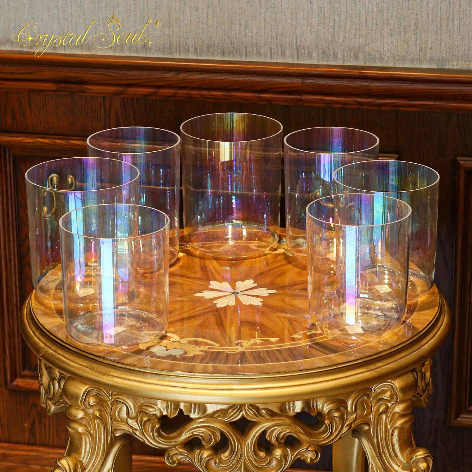 Clear Aurora Singing Bowls-ToShay.org