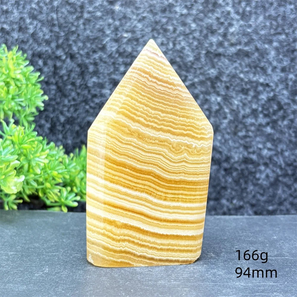 Yellow Striped Crystal Tower-ToShay.org