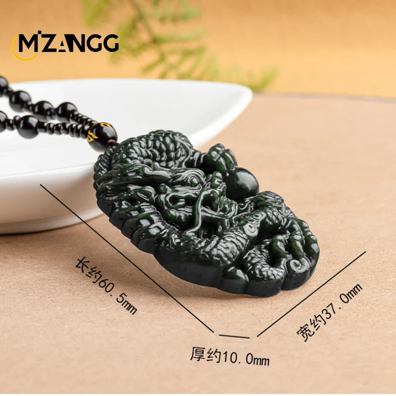 Green Jade Dragon Pendant-ToShay.org