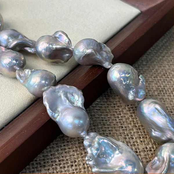Grey Pearl Fishtail Beads-ToShay.org