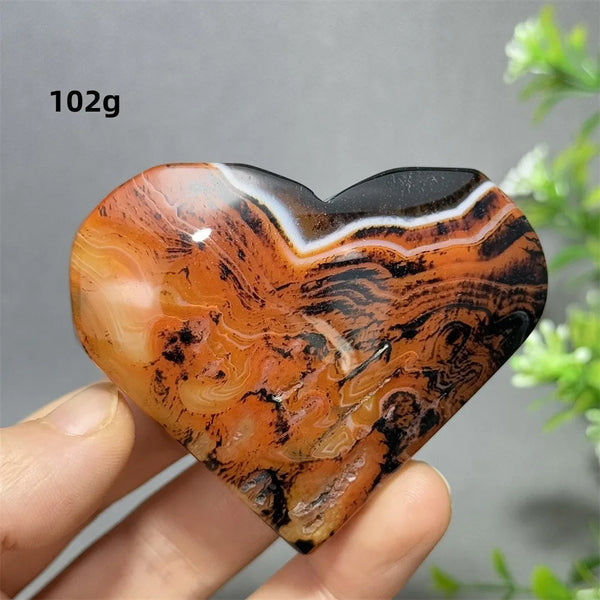 Red Striped Agate Heart-ToShay.org